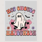Hot Ghouls Halloween DTF Transfer with Floral Accents